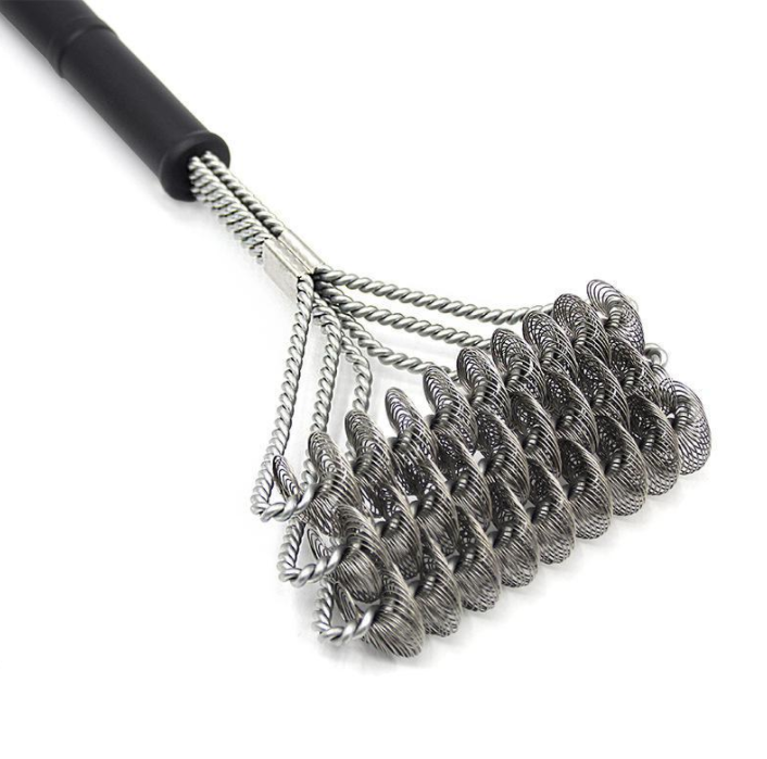 Brushtech 12 Quad Spring Safety Double-Helix Bristle-Free BBQ Brush