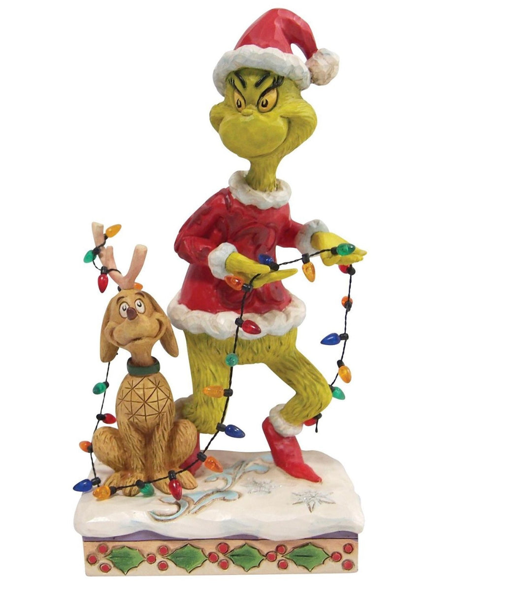 Grinch and Max Wrapped in Lights – Artesano Galleria