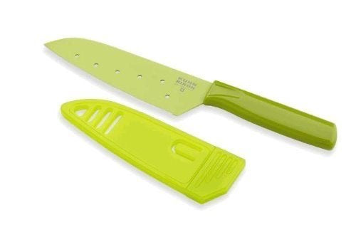 Kuhn Rikon Nonstick Small Santoku Knife COLORI Red 26101 for