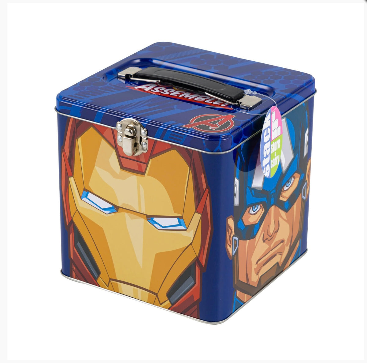 Marvel Avengers Heroes Assemble Tin Carry All Container with Handle ...