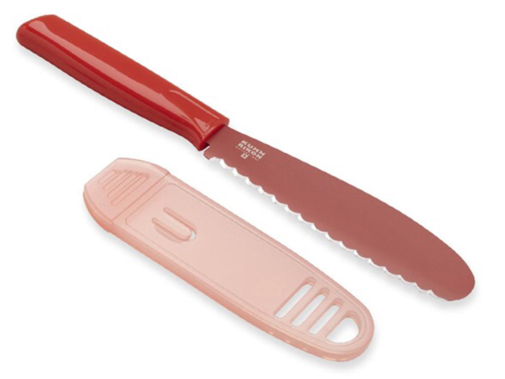 Kuhn Rikon Colori+ Red 4 inch Small Santoku Knife